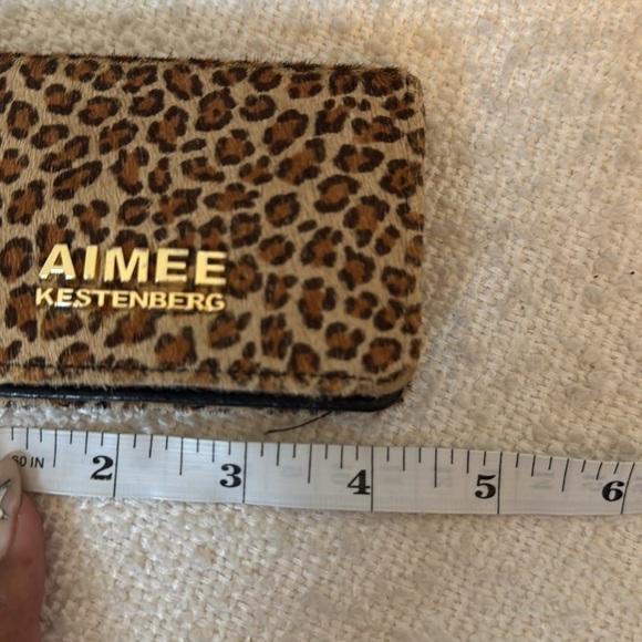 Aimee Kestenberg Calf Hair Cheetah Print Card Holder - Picture 6 of 7